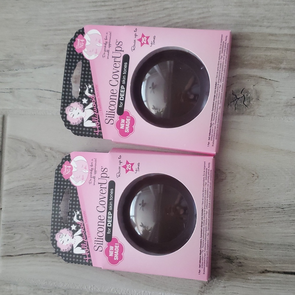 Hollywood Silicone Nipple Covers Dark Skin Tones x2 Bra